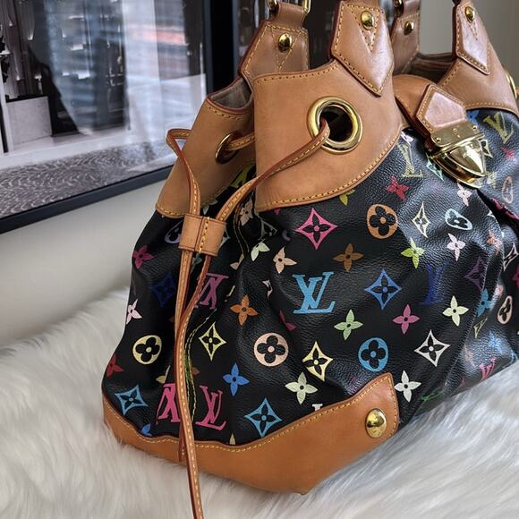 Louis Vuitton LV Shoulder Bag Ursula Black Monogram Multicolor - Picture 6 of 16